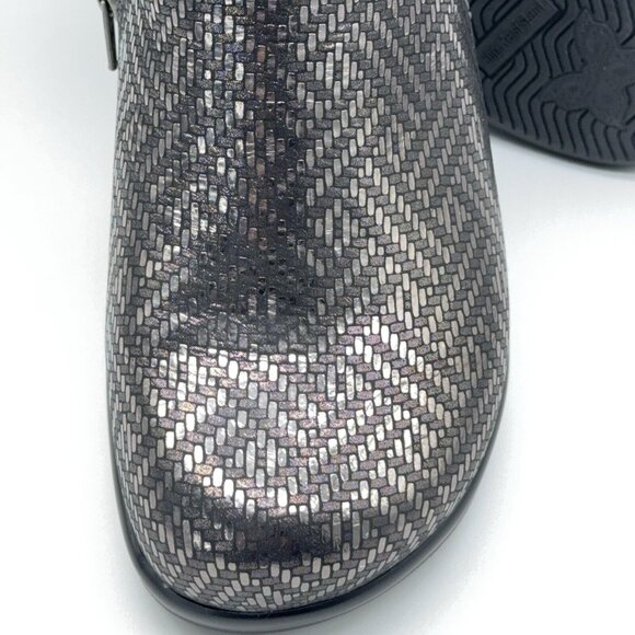 Alegria Leather Ankle Boots Meri Faux Fur Water Resistant Pewter Dazzler US 9 - Picture 9 of 10